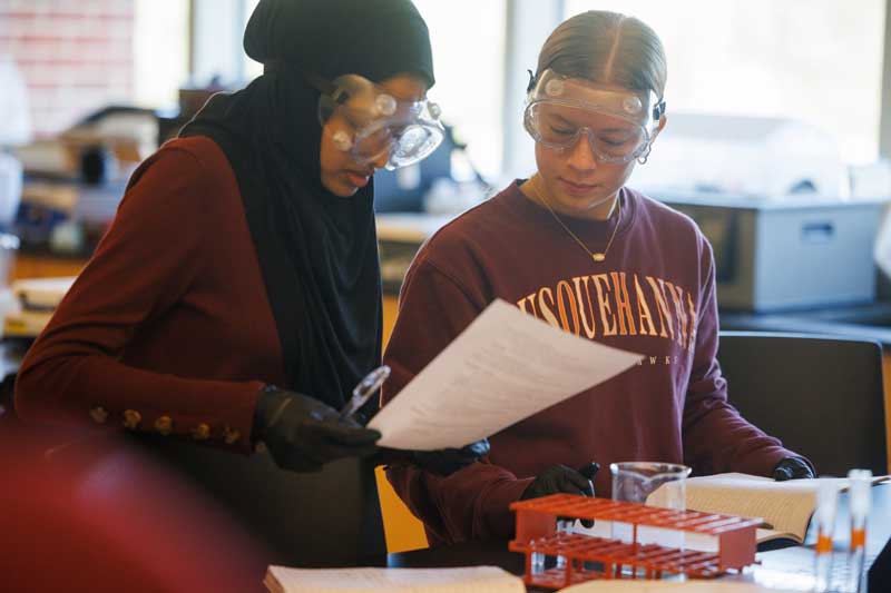 students in a science lab